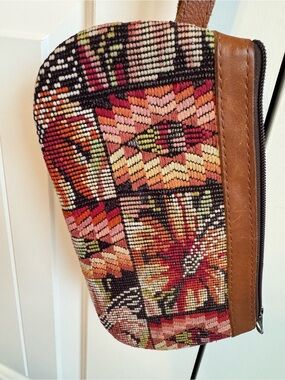 Nena & Co Handmade Woven Zipper Pouch Clutch Cosmetic Bag One of a Kind